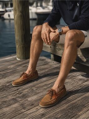 Sebago Docksides Boat Shoes Men’s 13 Brown Suede Leather Moc Toe Casual